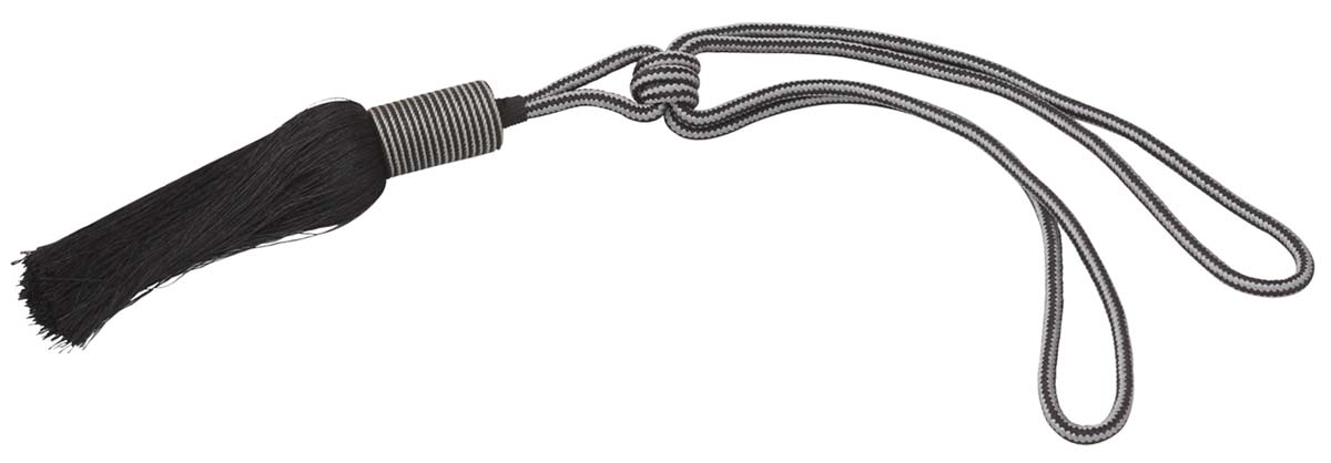 Curtain Tie Backs with Tassels - Black & Gray Color - Rayon Cord-Style Drapery Holdbacks with Braided Thread Bead - Home Decor Furnishings & Supplies - Buy in Bulk Wholesale